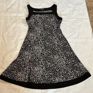 Ralph Lauren A-line black & white dress